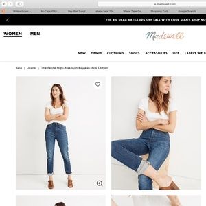 NWT!! Madewell The Petite High-Rise Slim Boyjean